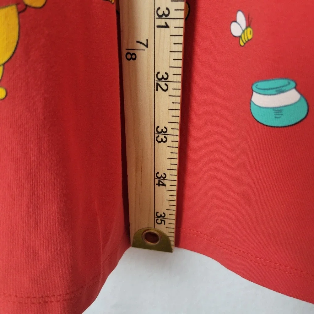 Disney Winnie The Pooh Balloon Ride Suspender Skirt Size M Red Pinafore Skater - Picture 14 of 14